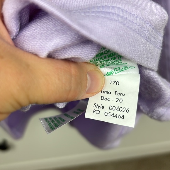 Lilly Pulitzer Light Purple V-Neck Top Ribbon Criss Cross Back - S - Picture 7 of 8